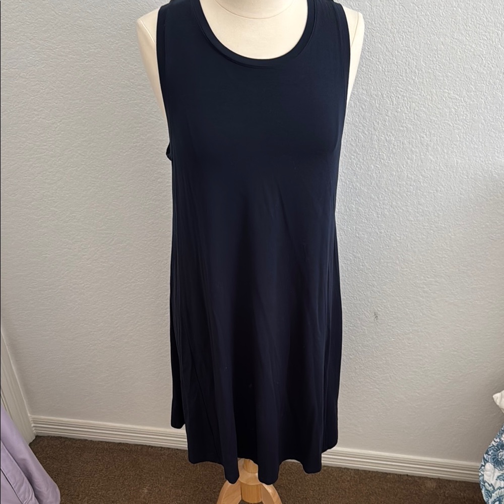 Navy Casual Sleeveless Dress